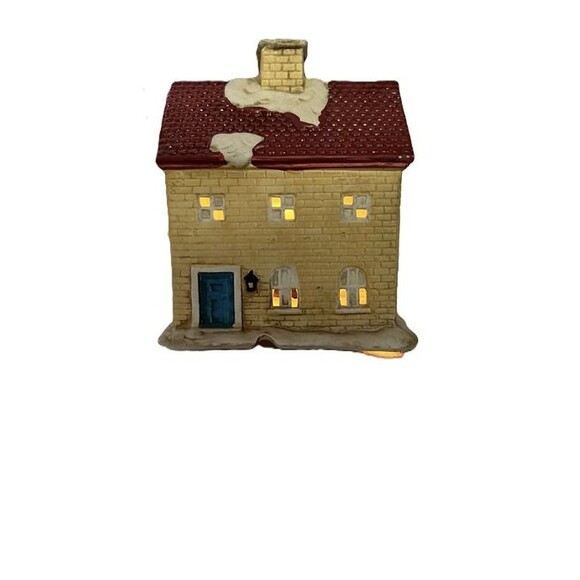 Winter Valley Cottages Porcelain Lighted House – Post Office Village Building - Picture 6 of 10